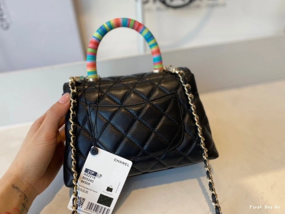 First Bag Ru BAG FLAP MINI TOP WITH HANDLE CHANEL 0708